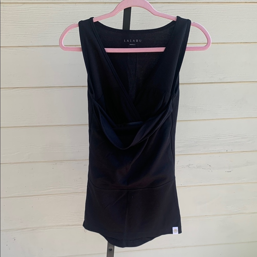 Lalabu black sleeveless soothe shirt small